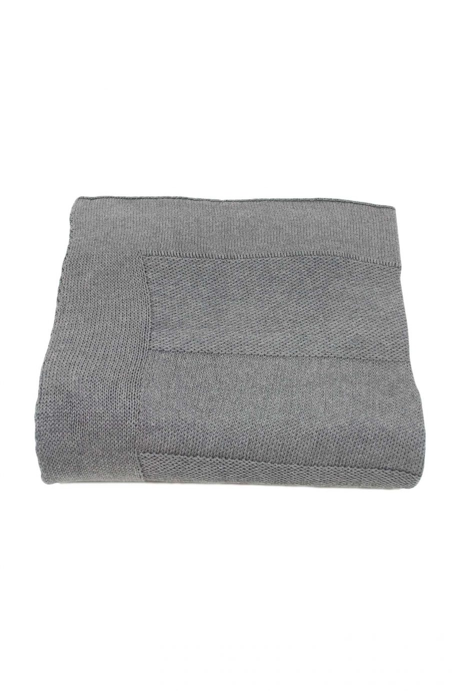 urban grijs gebreide katoenen deken large